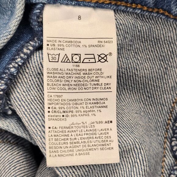 Old Navy Women's 8 Light Wash Blue Jean Denim Overalls - Picture 14 of 16